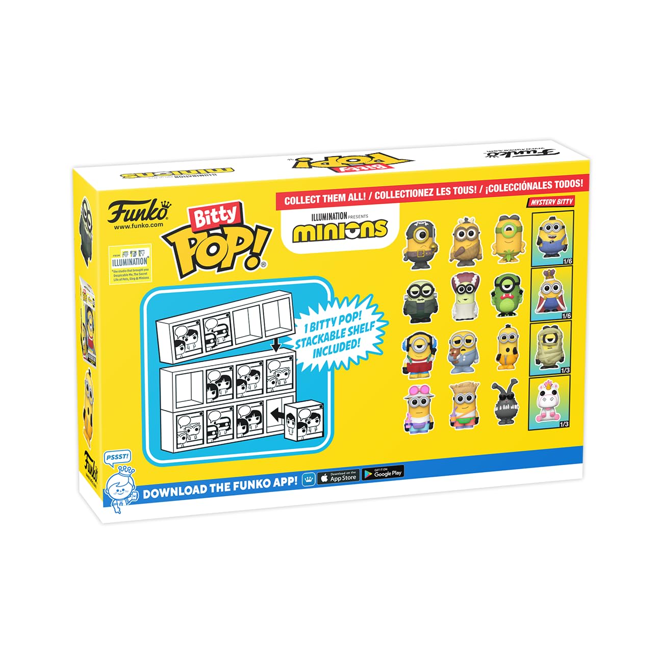 Funko Bitty POP! 4 Pack: Minions - Eye-Matie, Cro-Minion, Au Naturel