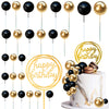 Colorful Balls Cake Topper Pearl Balls Cake Topper Happy Birthday Cake Insert Pick DIY Pile Up Insert for Wedding Birthday Party Baby Shower Cake
