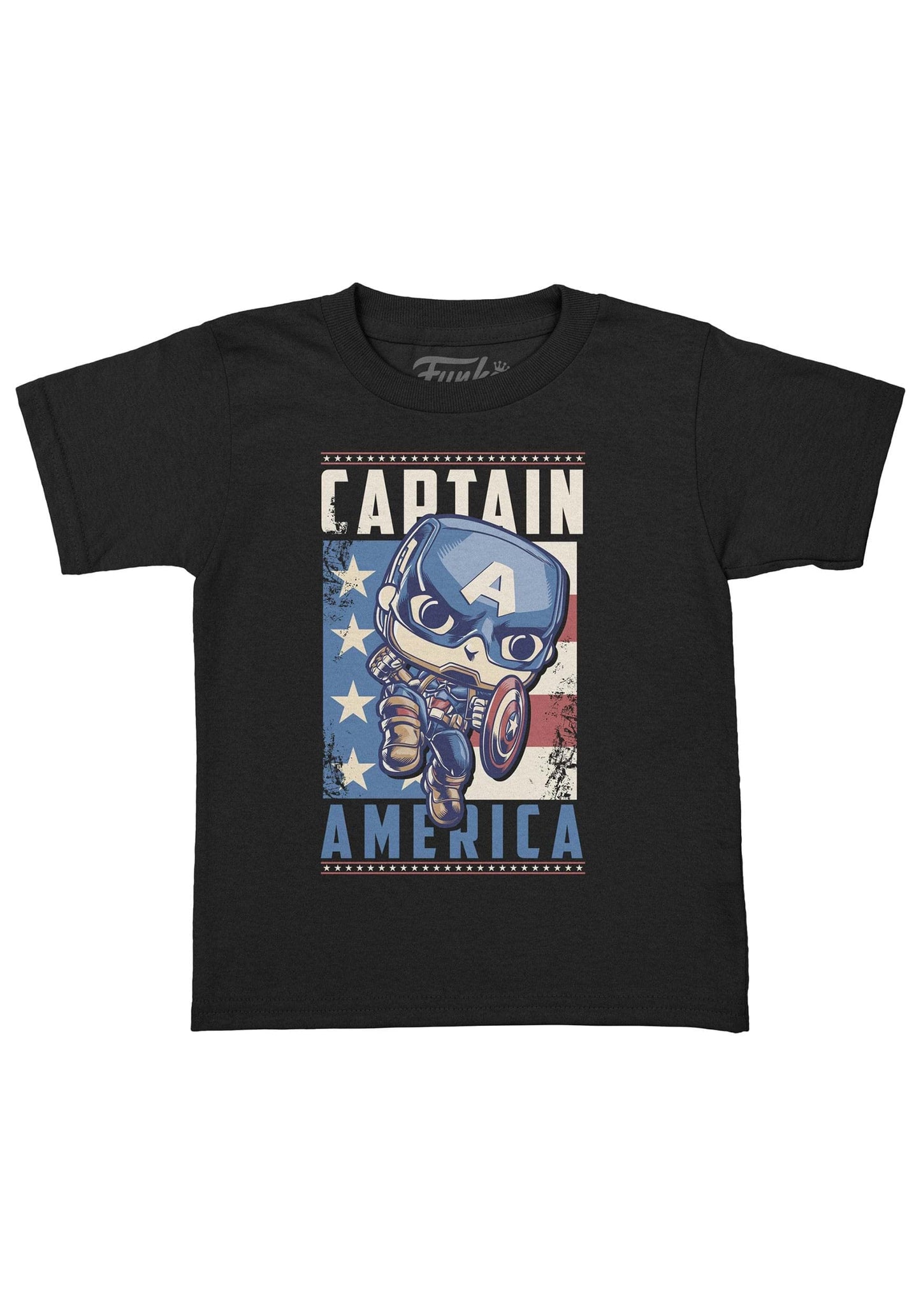 Funko Pop! Pocket Pop and Tee: Marvel - Captain America, Kids Extra Small