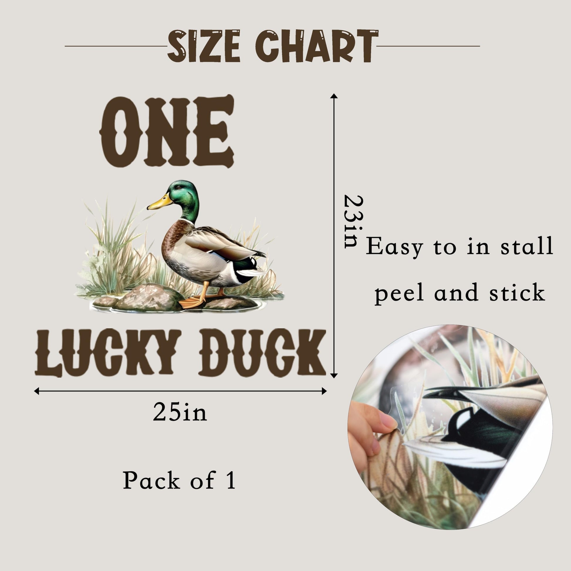 One Lucky Duck Frist Birthday Decal