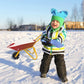 HOMGX Toddler Wheelbarrow, Outdoor Toy Wheelbarrow for Kids 2-5, Steel Tray and Rubber Hand Grips, Durable Metal Construction Childrens Barrow, Kids