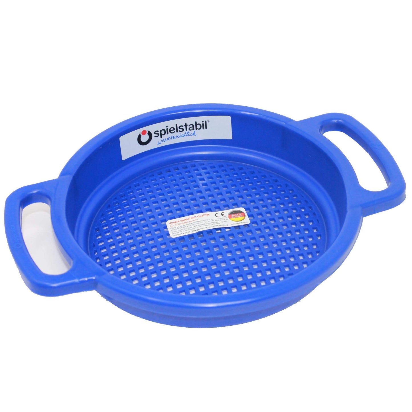 Spielstabil Beach Toys Bundle - Large Sand Sieve and Sand Sifter 3 Pack, Durable Toddler Beach Toys for Ages 2.5 and Up, Made in Germany