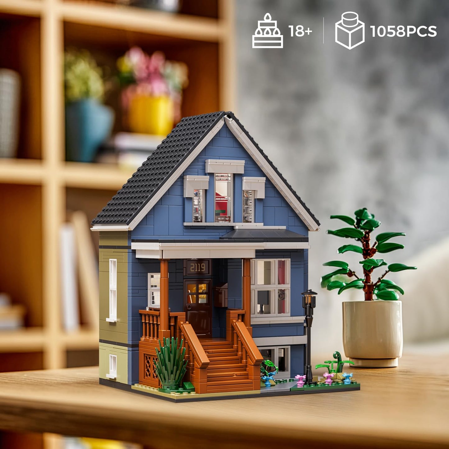 Shame House Building Blocks, Gallagher House TV Series Frank Fiona Creative Toys Set Compatible with Lego, Gift Decor for Fans 18+ Adult(1058 PCS)