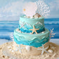20Pcs Sea Shell Cake Decorations - Under The Sea Beach Theme Seashell Cake Toppers Starfish Coral Cake Decorations for Girls Women’s Birthday Baby