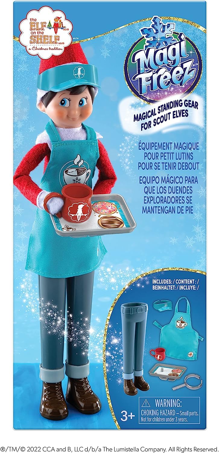The Elf on the Shelf Christmas Tradition Box Set with Elf (Light Tone Boy), Story Book and MagiFreez Cocoa to Go Barista Accessory Set (Multi-Item