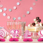 Hying 9 PCS Breast Cancer Awareness Honeycomb Table Centerpiece for Home Party, Fight Cancer Theme Pink Ribbon Breast Cancer Table Topper Centerpiece