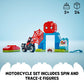 LEGO DUPLO Marvel Spin's Motorcycle Adventure Building Toys Playset - Spidey and His Amazing Friends Toys for Toddlers, Boys & Girls, Ages 2+ Years -