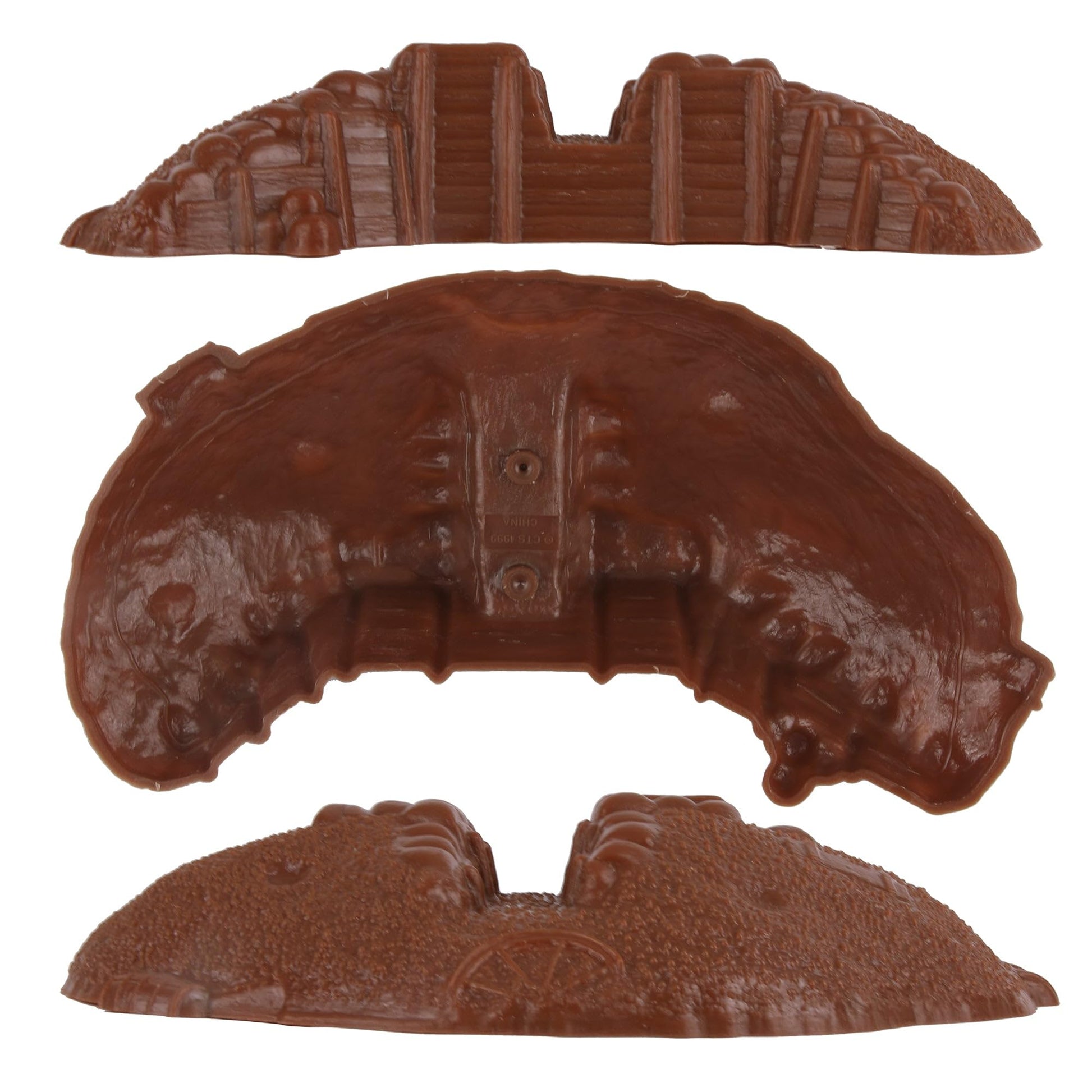 BMC CTS Redoubt Position & Naval Cannon - 12pc Brown Plastic Army Men Playset