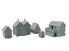 HAUTICO Tabletop Miniature Little Town Building Terrains for RPG War Games - 18mm Scale Scenery with Medieval Style, Dioramas Building Set, Paintable
