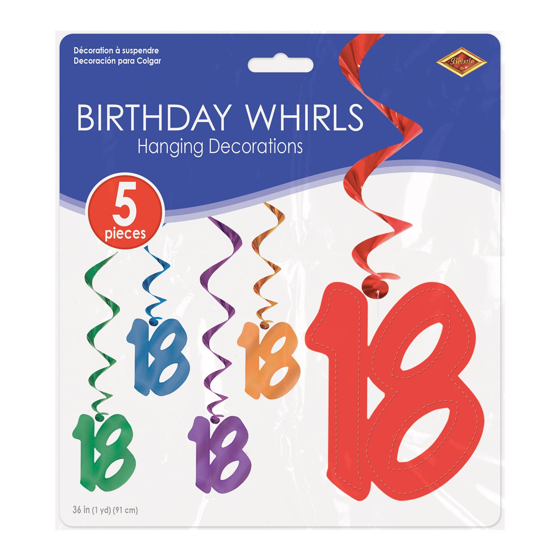 18 Whirls (asstd colors) (5/Pkg)