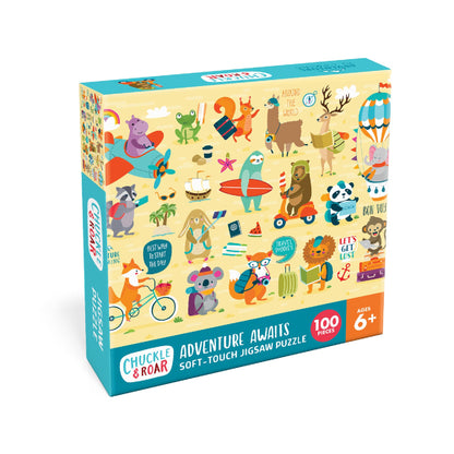 Chuckle & Roar Adventure Awaits 100 Piece Jigsaw Puzzle for Kids Ages 6-8