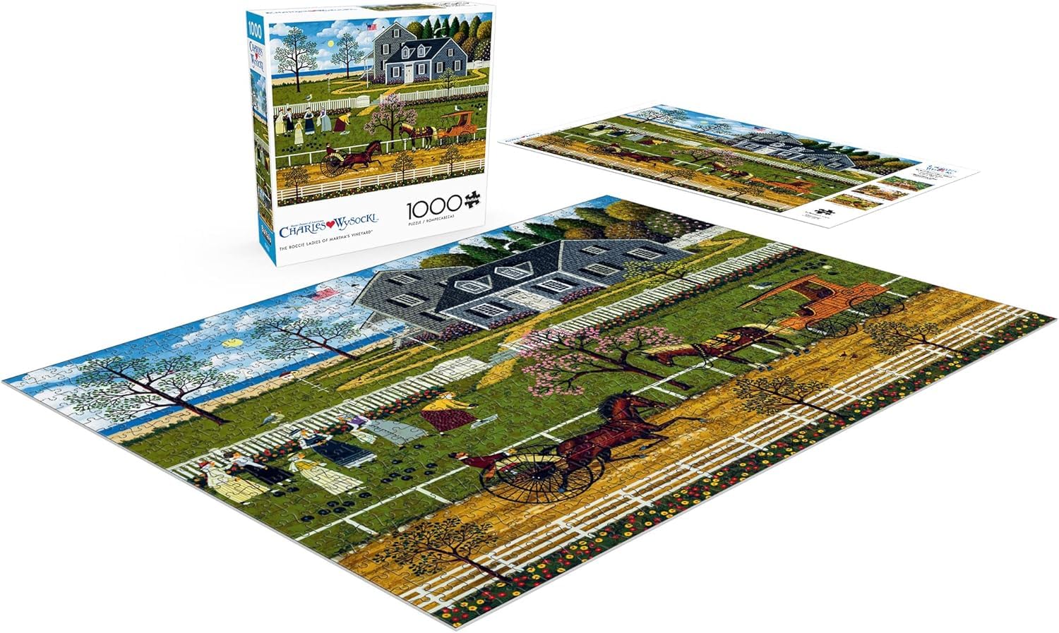 Buffalo Games Charles Wysocki, Boccie Ladies, 1000 Piece Puzzle for Adults