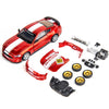 TGRCM-CZ 1/42 Ford Mustang Model, DIY Car Kit, Educational Building Toy, Children's Gift, Red