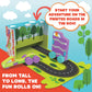 MindWare Konvertibles Transforming Wooden Trucks - 2?Piece Flip?&?Change Vehicle Set with Carry?Along Box that Becomes 3?D Road Scene, Toddler Toy