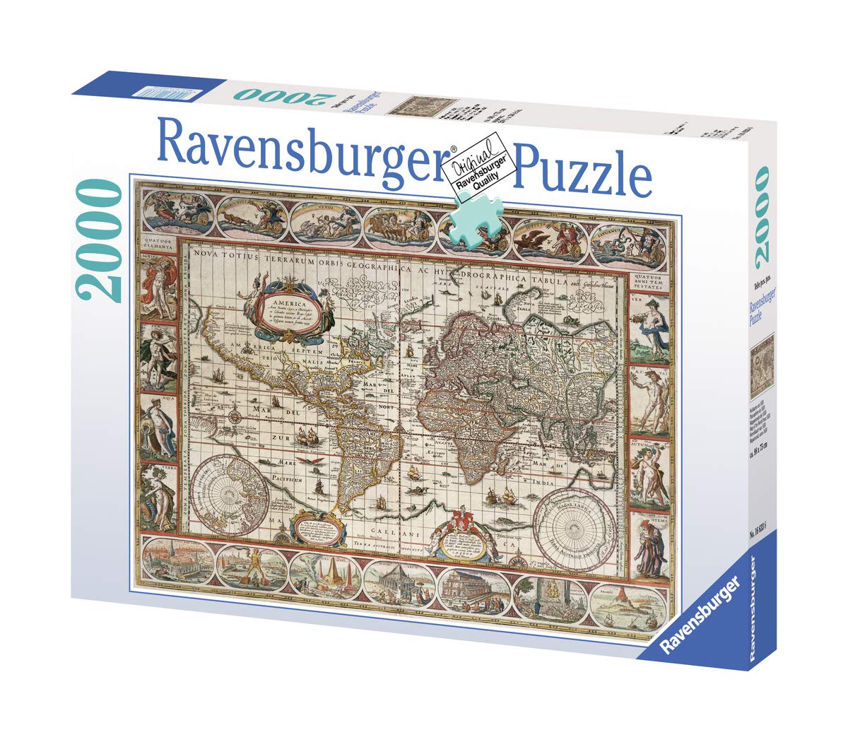 Ravensburger Map of the World from 1650, 2000 Piece Jigsaw Puzzle for Adults & for Kids Age 12 and Up