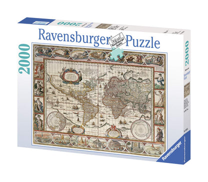 Ravensburger Map of the World from 1650, 2000 Piece Jigsaw Puzzle for Adults & for Kids Age 12 and Up