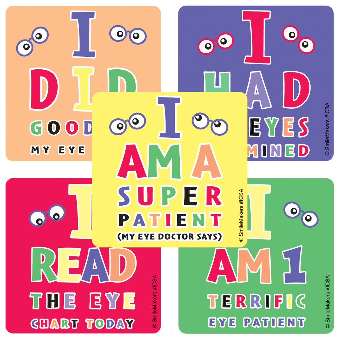 Eye Chart Stickers - Prizes and Giveaways - 100 per Pack
