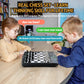 LEVEROAM Talking Chess Academy with Voice Teaching System, Electronic Chess Set with Strong Magnetic Pieces, Electronic Chess Board with Rating ELO