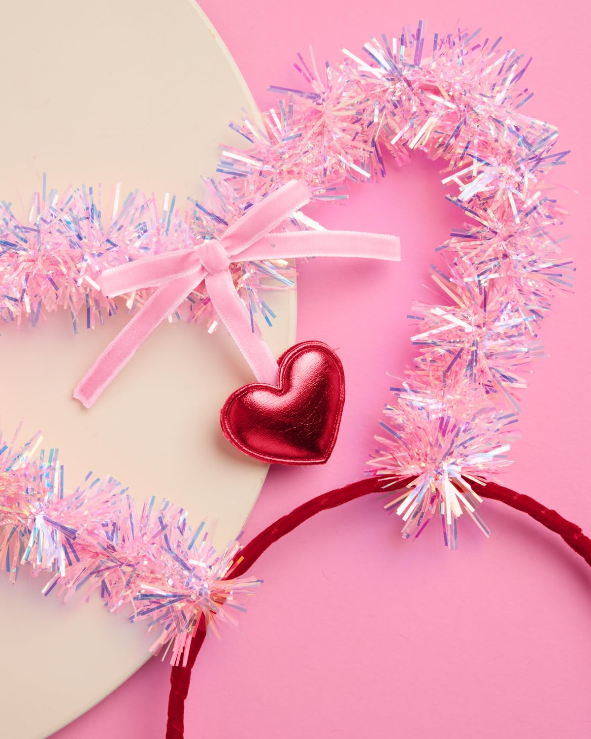 xo, Fetti Valentine Heart Headband | Pink Heart, Classroom, Vday Party Hair Accessory, Galentines, Girls Night