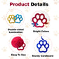 24Pcs Dog Paw Hanging Swirl Decorations Foil Spiral Party Streamers, 4 Colors Glitter Cardboard Paw Cutouts Puppy Birthday Supplies Kids Adults Pet