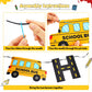 Faisichocalato DIY School Bus Happy Birthday Banner, Birthday Party Garland for Kids Yellow Bus Birthday Party Decorations, Back to School Banner