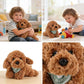 KIRIGAMI Dog Stuffed Animal, Golden Doodle Puppy Plush Toy with Realist Weighted Soft dog stuffed gift for kids?11 inches (Brown Color)