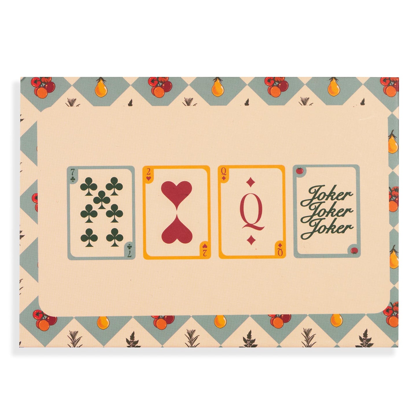 ban.do Set of 2 Decks of Playing Cards, Tomato Garden