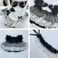niannyyhouse Headdress Dress Apron 10cm 15cm 20cm Plush Doll Lace Maid Outfit Dress Up Accessories (Black-20cm)