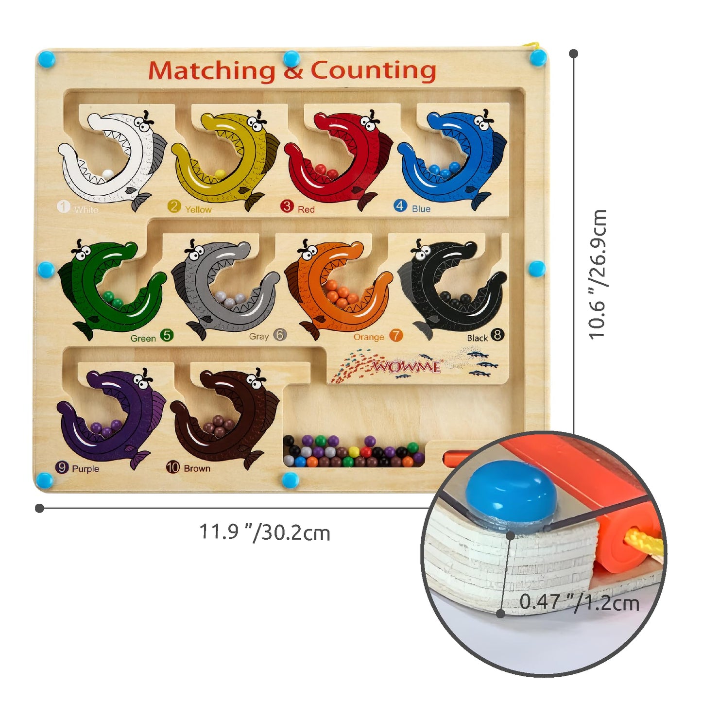 WOWME Educational Magnetic Color & Number Maze