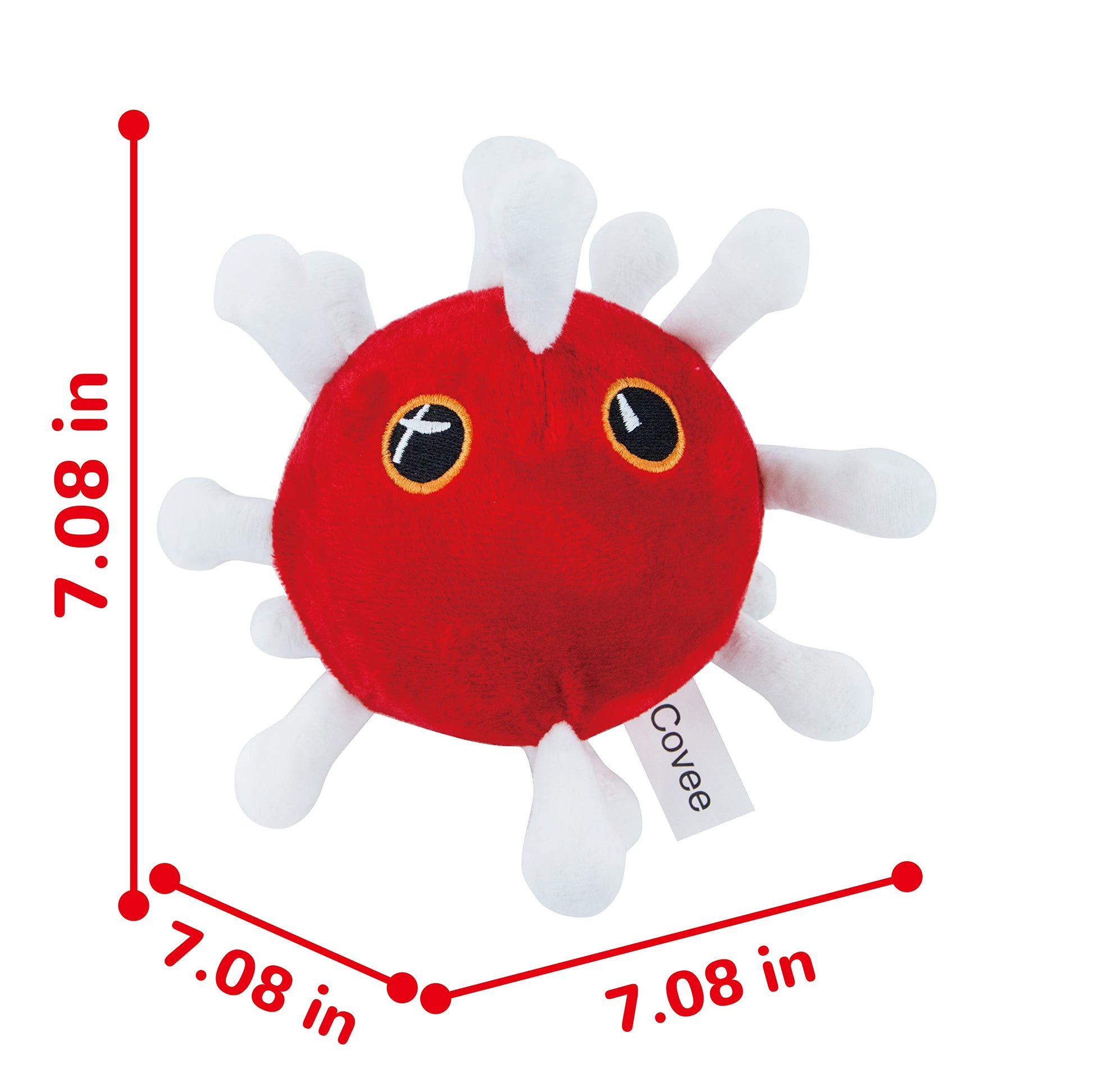 TradeInc Enterprises Covee Get Well Soon Virus Toy Cute Squishy Plushie Stuffed Sensory Plush Fuzzy Toys