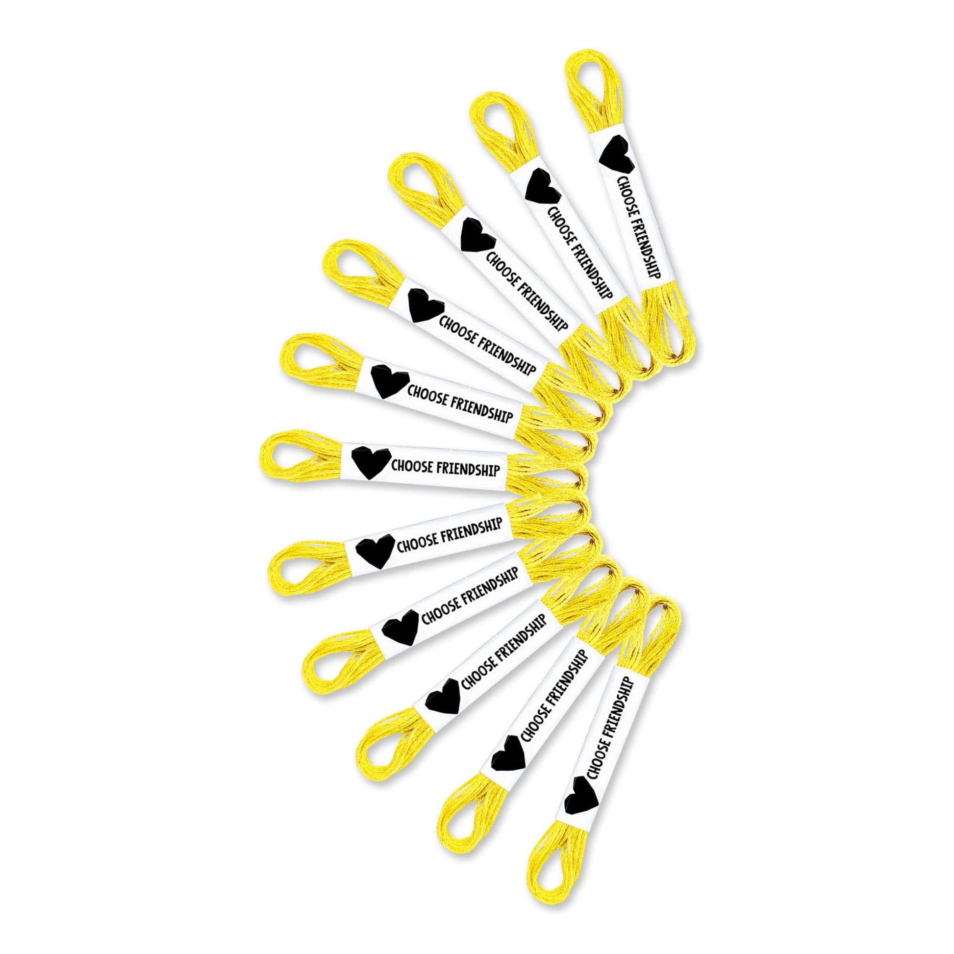Choose Friendship, My Friendship Bracelet Maker Yellow Expansion Pack, 100 Pre-Cut Threads