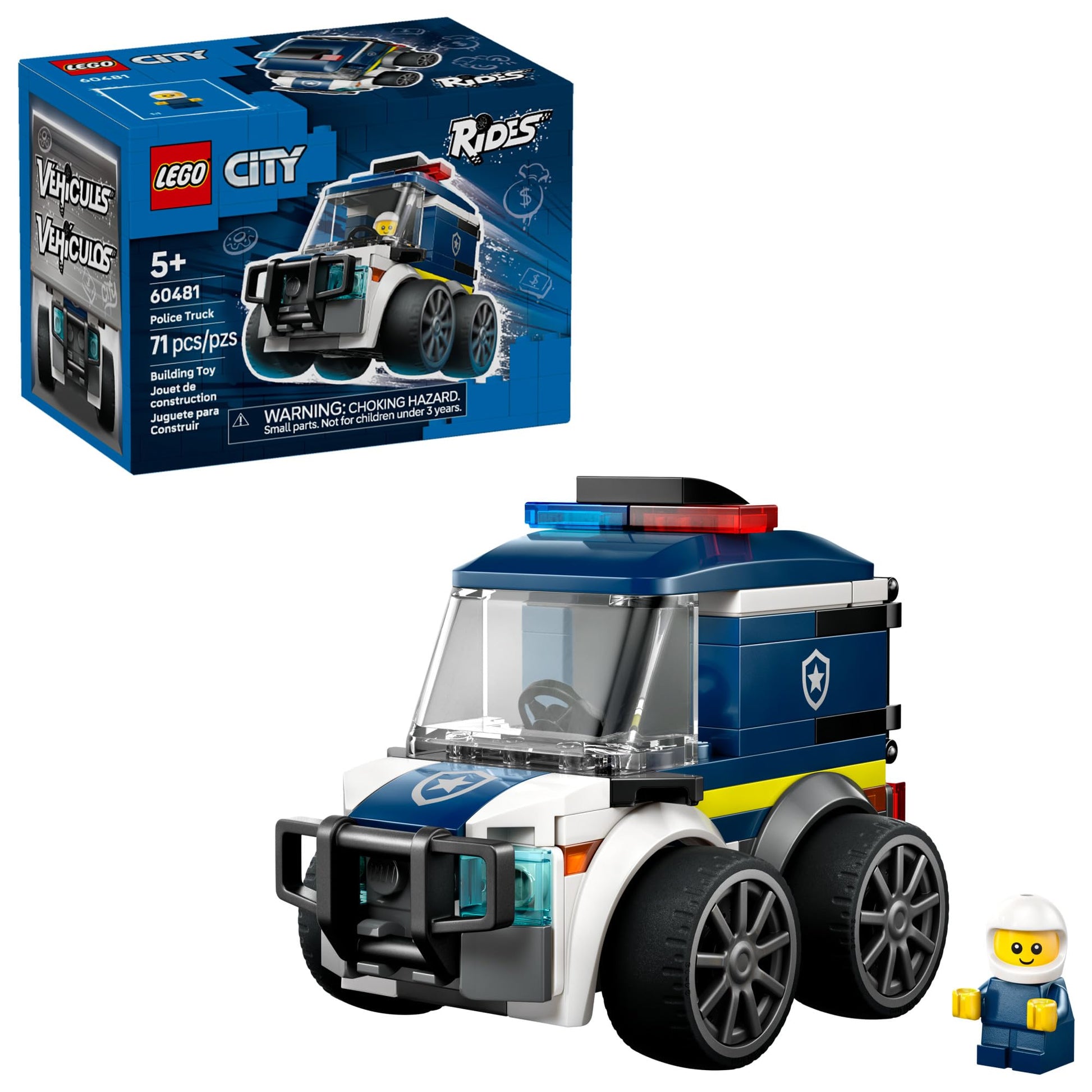 LEGO City Rides - Police Truck Building Toy for Kids - Pretend Play Set for Boys & Girls, Ages 5+ - with Police Officer Junior Minifigure - Gift Idea