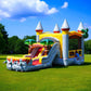 JumpOrange T-Rex Commercial Grade Bounce House Water Slide with Pool for Kids and Adults (with Blower), Basketball Hoop, Wet Dry Combo, Outdoor, Big