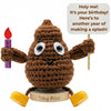 Birthday Gift for Women Men - Positive Poo Funny Crochet with 30 Hilarious Bday Cards | Cool Humor Gag Gift for Friends Coworker Sister Brother |