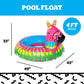 Giant Donkey Piñata Pool Float, Inflatable Swim Ring, Large Novelty Floatie for Pool Parties, Outdoor Summer Water Toy