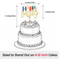 Apluselection Acrylic Happy Birthday Cake Topper, Gold Rainbow Decoration