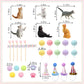 28Pcs Cat Cake Decorations, Cat Cake Toppers with Mini Hats, Animal Figure for Cat Themed Birthday Party, Pet Cake Supplies for Cat Lovers