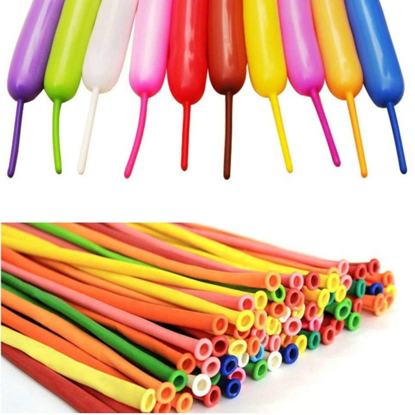 100Pcs Multi 260 Balloons Multi Long Skinny Latex Balloon for Animal Ballons, Premium Quality Balloons for Beginners Baloons Making Kid's Carnivals