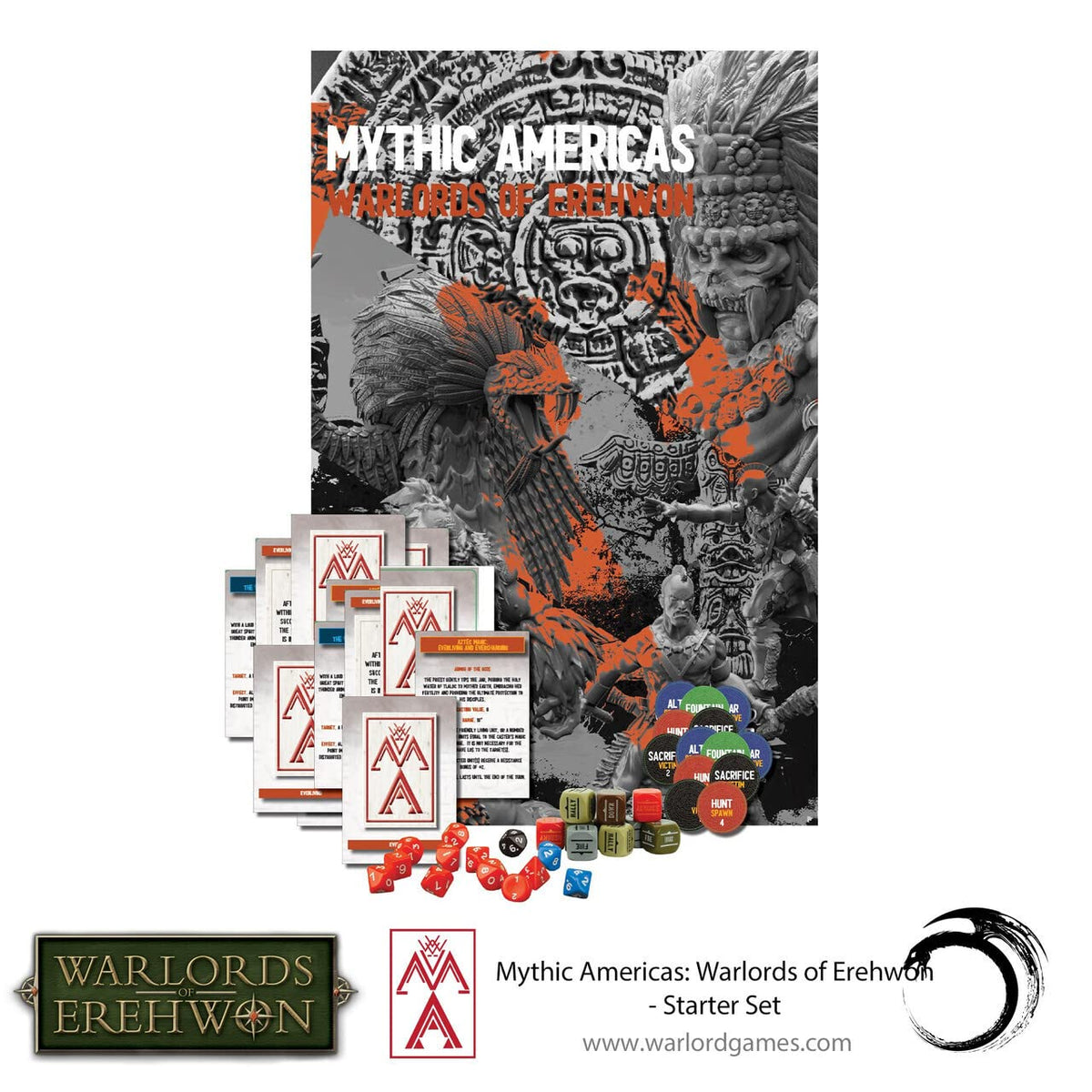 Warlord Mythic Americas Aztec & Nations Game - Role Playing Strategy Board Games for Adults, Table Top Mythic Americas Strategic Wargaming Kit