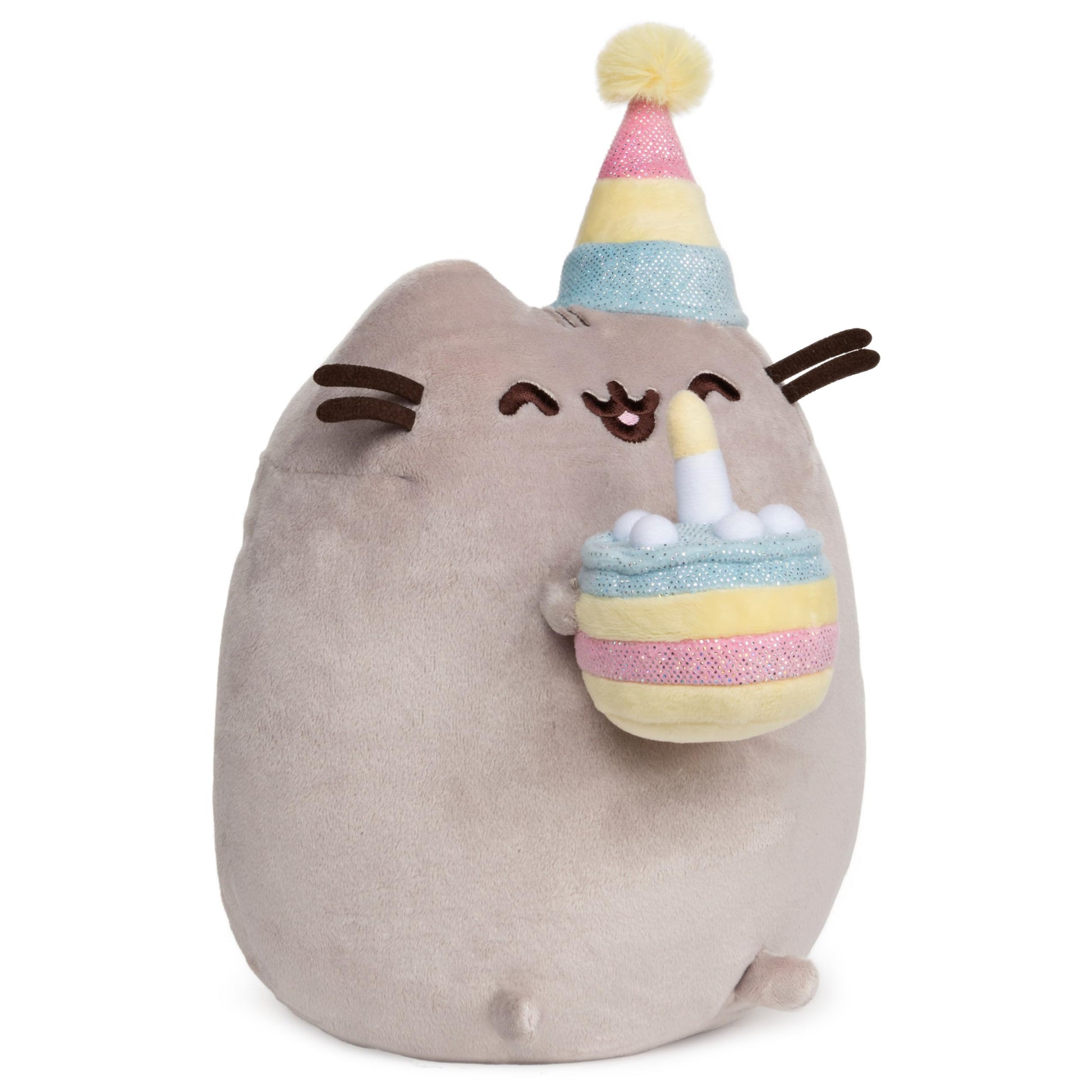 GUND Pusheen Birthday Cake Snackable 9.5-Inch Plush Toy for Ages 8+