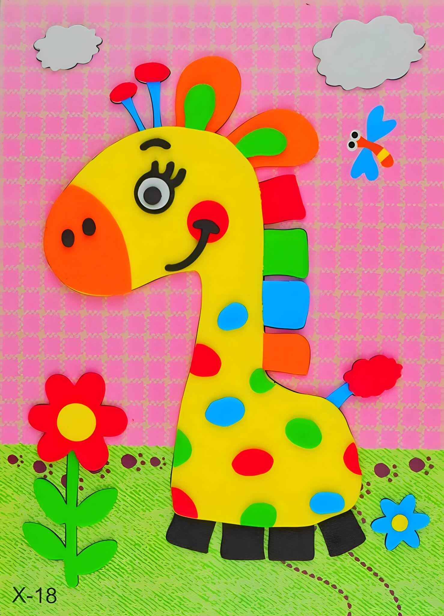 20pcs 3D EVA Foam Sticker Puzzle Game DIY Cartoon Animal Learning Education Toys for Toddler Kids Art Craft Kits (kidslove A)