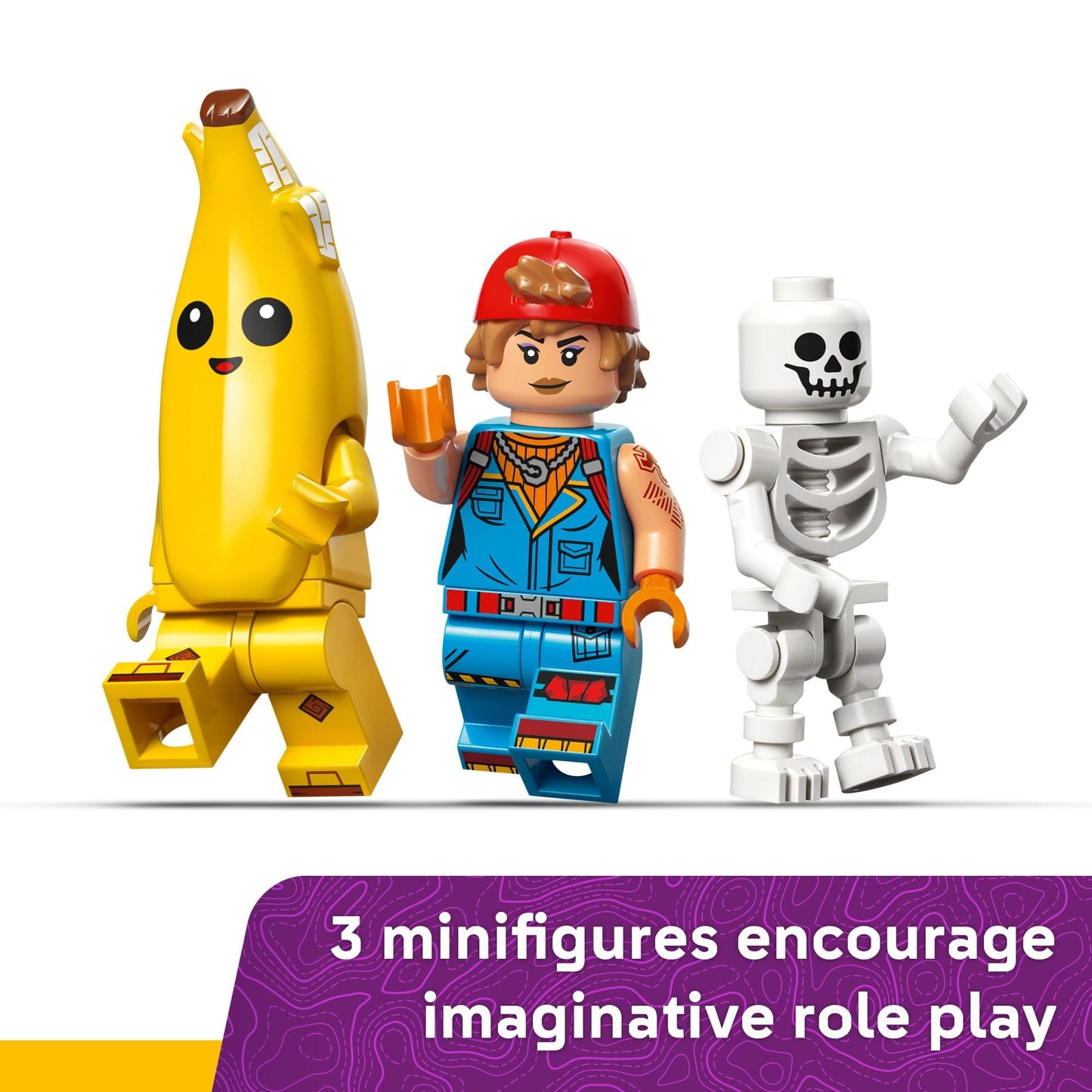 LEGO Fortnite Peely & Sparkplug’s Camp Kids Toy - Pretend Play and Video Game Building Set for Girls & Boys, Ages 7+ - Fortnite Toy Figures Peely