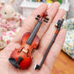 Odoria 1/6 Miniature Violin Dollhouse Musical Instruments Accessories