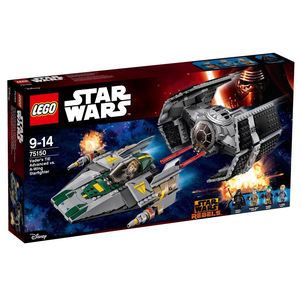 LEGO Vader's TIE Advanced vs. A-Wing Starfighter 75150