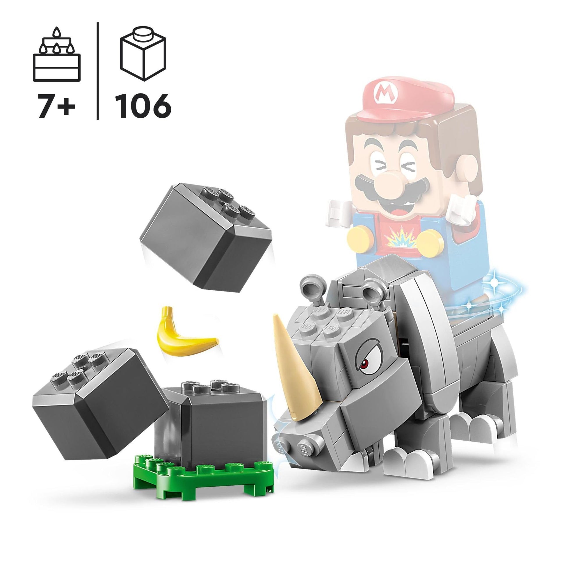 LEGO Super Mario Rambi The Rhino Expansion Set 71420, Game Inspired Building Toy Set to Combine with a Starter Course, This Collectible Super Mario