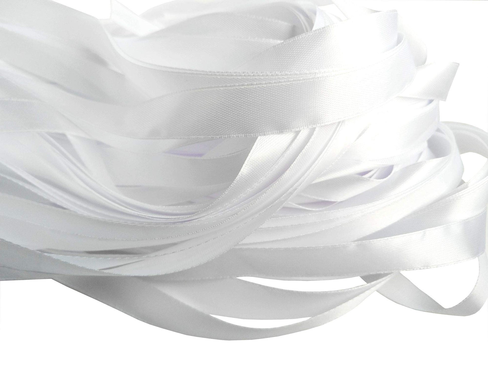 Kingsnow 50PCS Ribbon Wands with Triple Ribbon and Silver Bell Party Wand Party Favors Streamers Ribbon Sticks Magic Fairy Wands for Wedding Decors