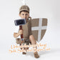 June Garden Little Vikings Soft Plush Hammer - Pretend Play Viking Weapon for Kids - 13” Nordic Inspired Toy