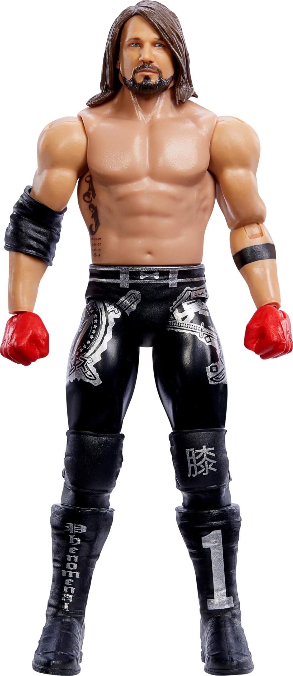 Mattel WWE Main Event Action Figure, Series #147 AJ Styles 6-inch Collectible with 10 Articulation Points & Life-Like Look