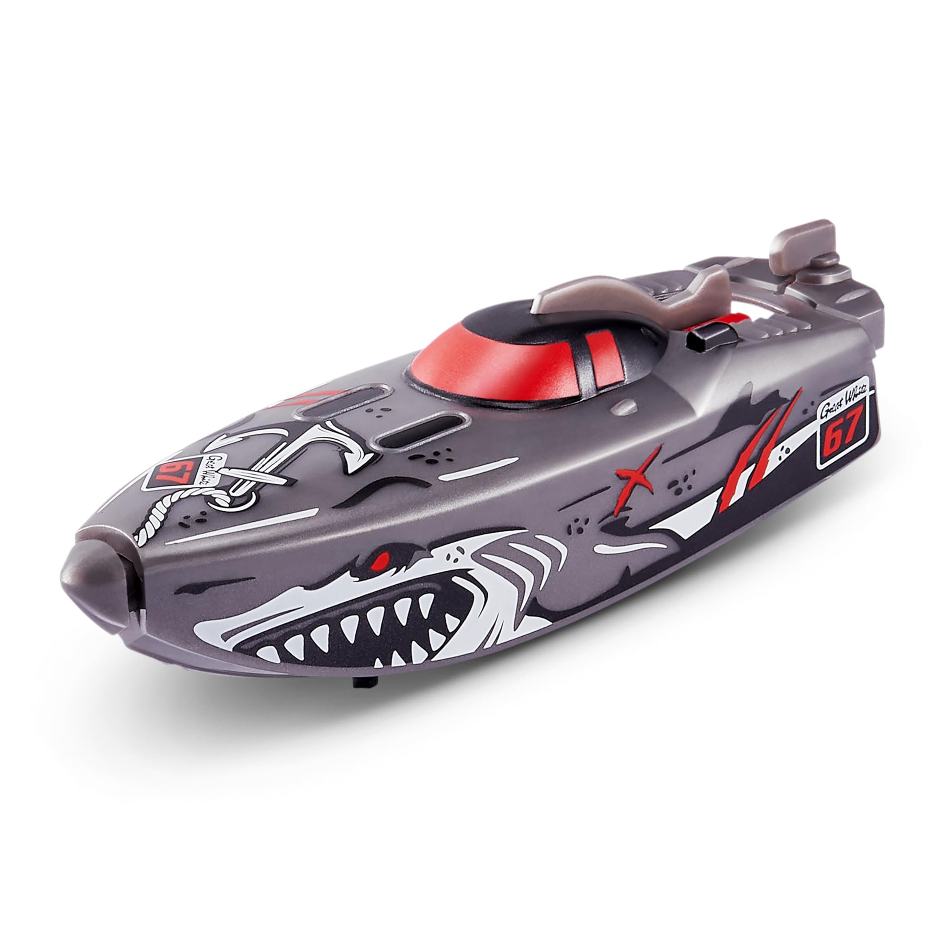 Robo Alive Robo Boats, White Shark & Dino Shark, 2 Pack, by ZURU, Water Activated Boat Toy, (Amazon Exclusive)