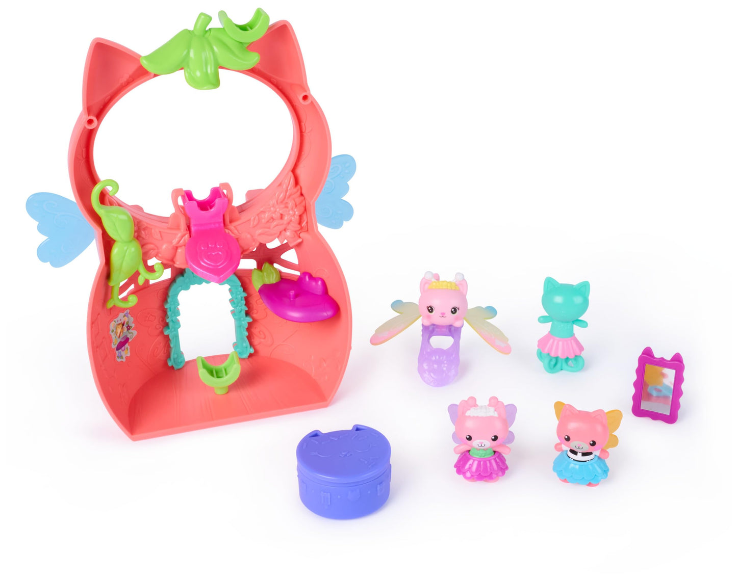 Gabby and the Magic House - Gabby Dollhouse - Fairylandia Magic Fairy Playset with 12 Elements - Collectible Figure Ring - Cartoon Coin for Dollhouse